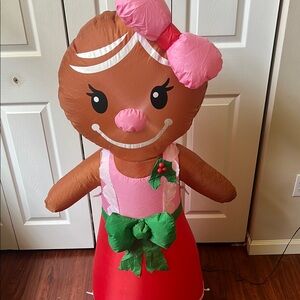 Holiday Gingerbread Inflatable Outdoor Decoration